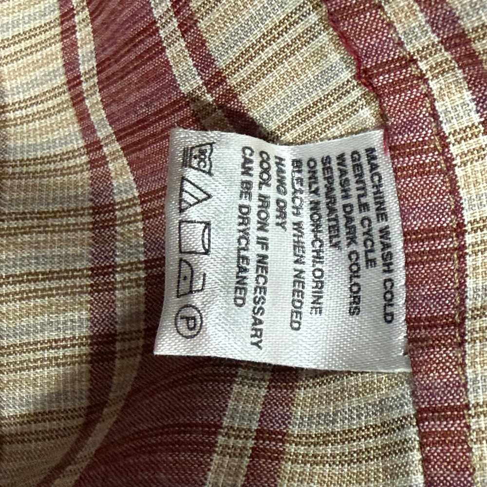 Vintage Tommy Bahama Silk Cotton Striped Button Up Shirt Men's Large L LS - Picture 12 of 14